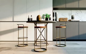 Round Dining Room Set And Cupboards