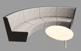 Curved Sectional Sofa And Table