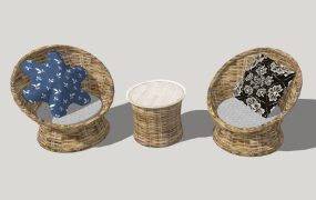 Wicker Patio Conversation Set