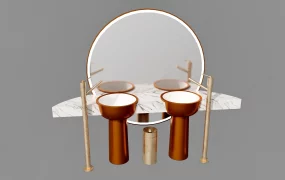 Brass And Marble Wash Basins