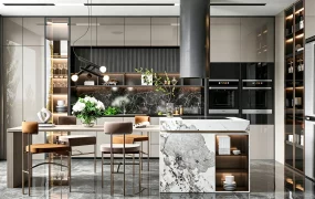 High End Luxury Kitchen With Island