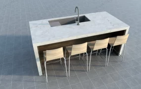 Kitchen Island With Stools And Storage