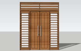 Double Wood Entry Door