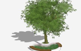 Half Round Tree Bench