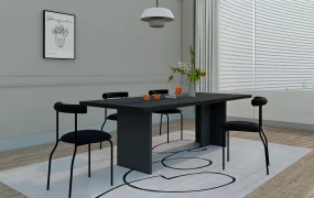 Black Dining Table Set