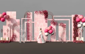 Pink Wedding Wall Decorations