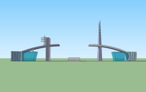 Modern University Entrance Gate