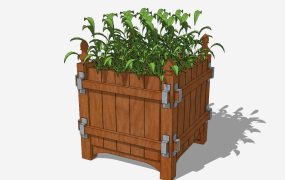 Wooden Patio Planter Box