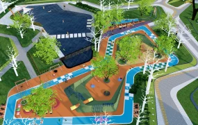 Community Playground And Pool