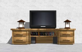 Rustic Media Console TV Stand