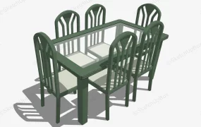 Glass Dining Table Set