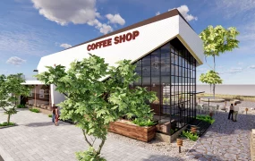 Red Brick Coffee Shop Design