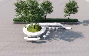 Creative Public Tree Bench