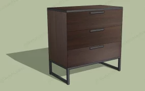 Modern 3 Drawer Nightstand