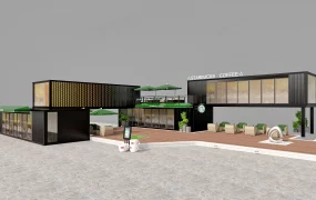 Shipping Container Starbucks