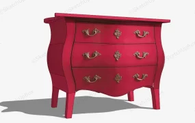 Antique Red Dresser
