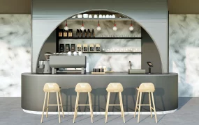Small Coffee Shop Counter Design