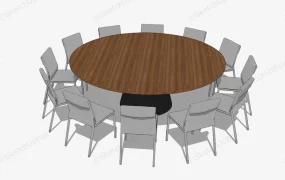 Round Banquet Table And Chairs