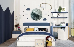 Blue Space Toddler Boy Room