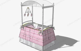 White Crib With Canopy