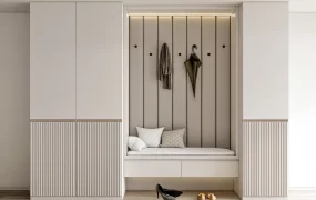 Modern Hall Tree With Storage Cabinet