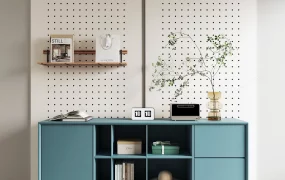 Accent Cabinet And Pegboard