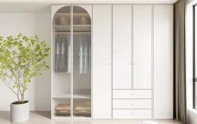 Modern White Armoire Wardrobe