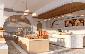 Modern Bakery Cafe Interior Design