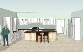 Large Kitchen with Island Layout