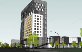 Contemporary Corner Office Building