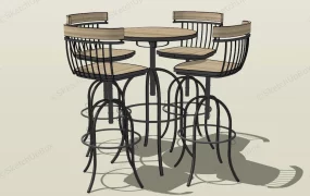 Vintage Industrial Bar Set