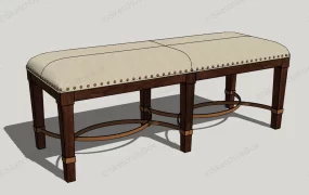 Traditional Upholstered Bed Bench