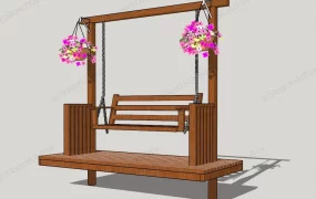 Outdoor Wooden Swing Seat