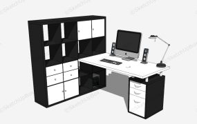 Office Desk With Side Shelves