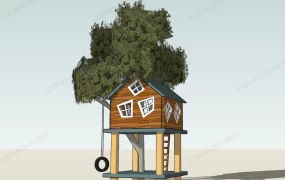 Treehouse With Swing
