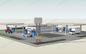 Modern Gas Station