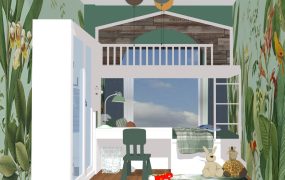 Nature Theme Bunk Bed Children Room Idea