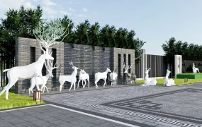 Garden Deer Sculptures