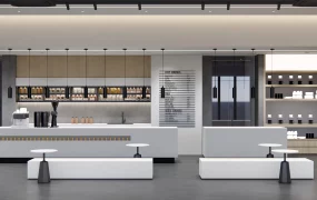 Modern Minimalist Coffee Shop Interior