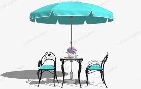 Wrought Iron Patio Set With Umbrella