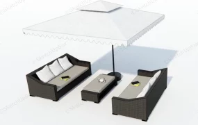 Patio Conversation Set With Umbrella