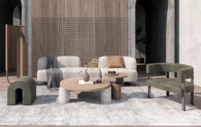 Wabi Sabi Modern Living Room