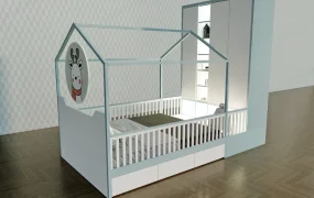 Kids Bed With Wardrobe