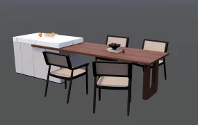 Wood And Marble Kitchen Island