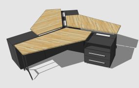 3 Person Office Workstation Desk