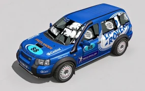 Rally Spec Land Rover Freelander SUV SketchUp 3D Model