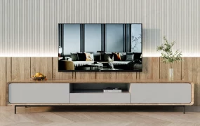 Minimalist Wood TV Stand