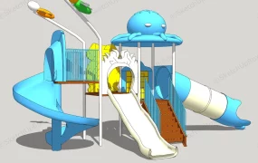 Blue Outdoor Playset