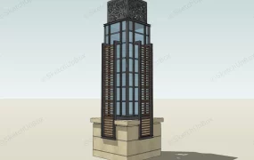 Outdoor Metal Column Light