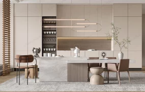 Dining Room With Built In Cupboard